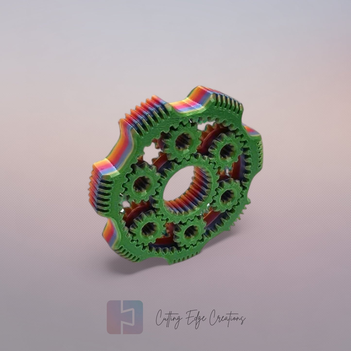Gear Spinner – 3D Printed Fidget Toy with Interlocking Moving Gears (UK Made)