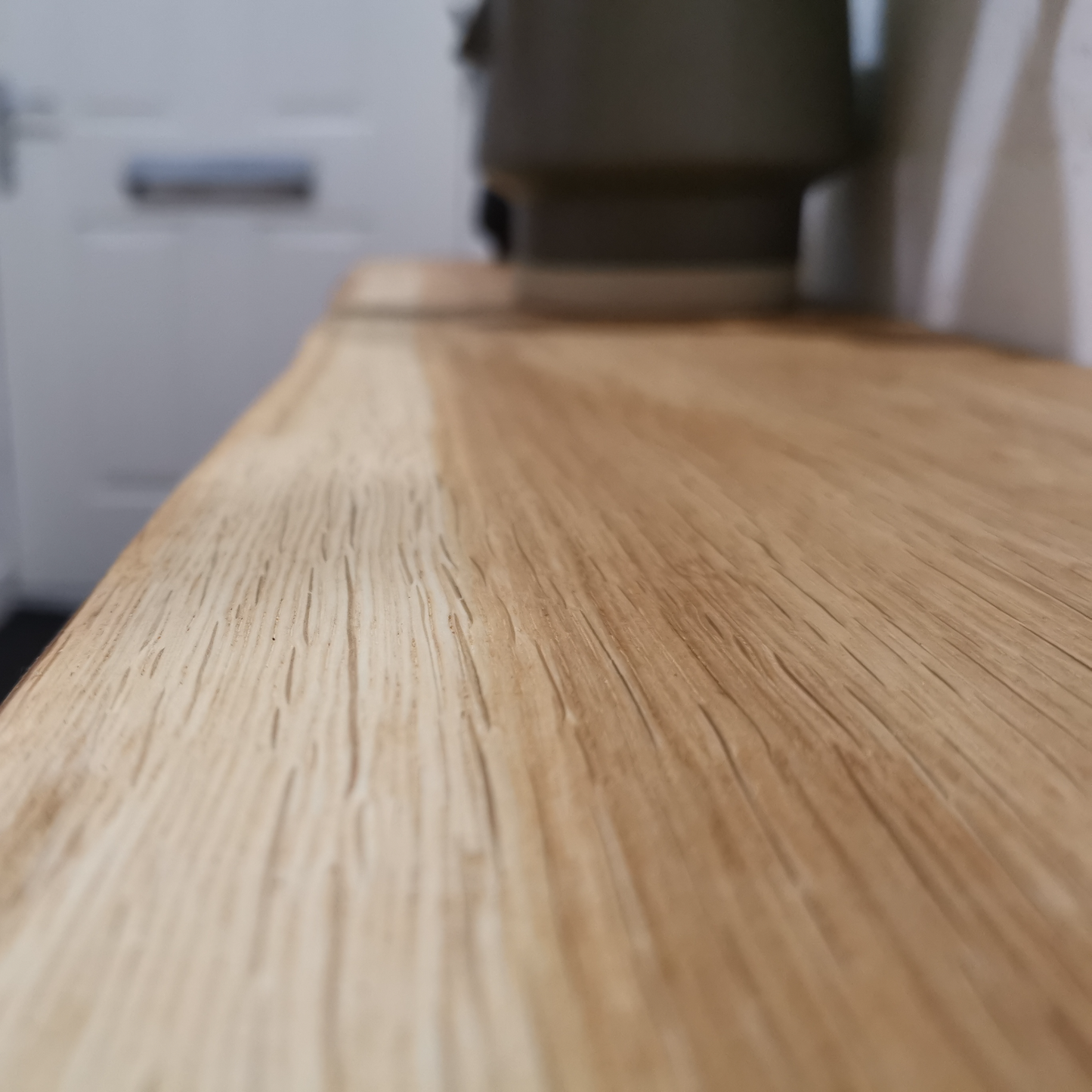 Live Edge Oak Standard Depth Console Table with Hairpin Legs