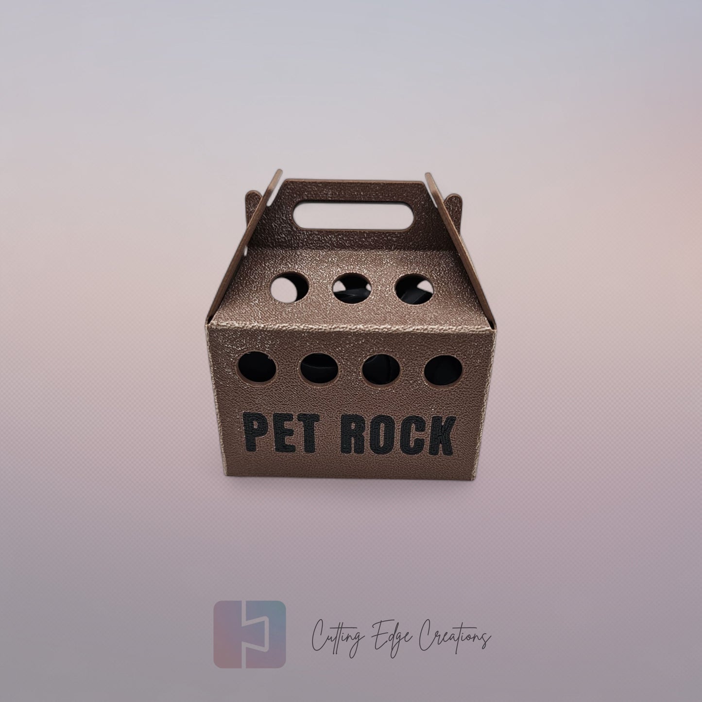 Pet Rock – Original, Crystal, Sandstone, Coal, Magma, & Fossil Variants (with Carrier)