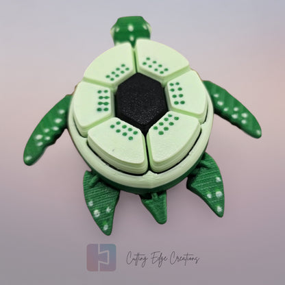 Fruit Turtle Clicker – 3D Printed, Articulated Fidget Keyring Toy