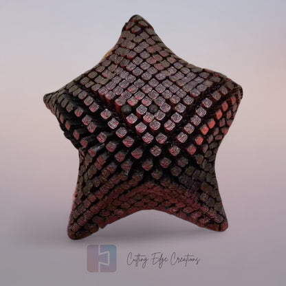 3D printed articulated Finn starfish, flexible toy, handmade in the UK, desk fidget and gift.