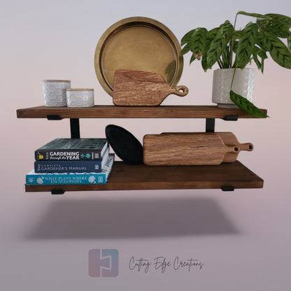 Rustic Scaffold Board Shelf — Handmade from Reclaimed Timber (No Brackets Included)