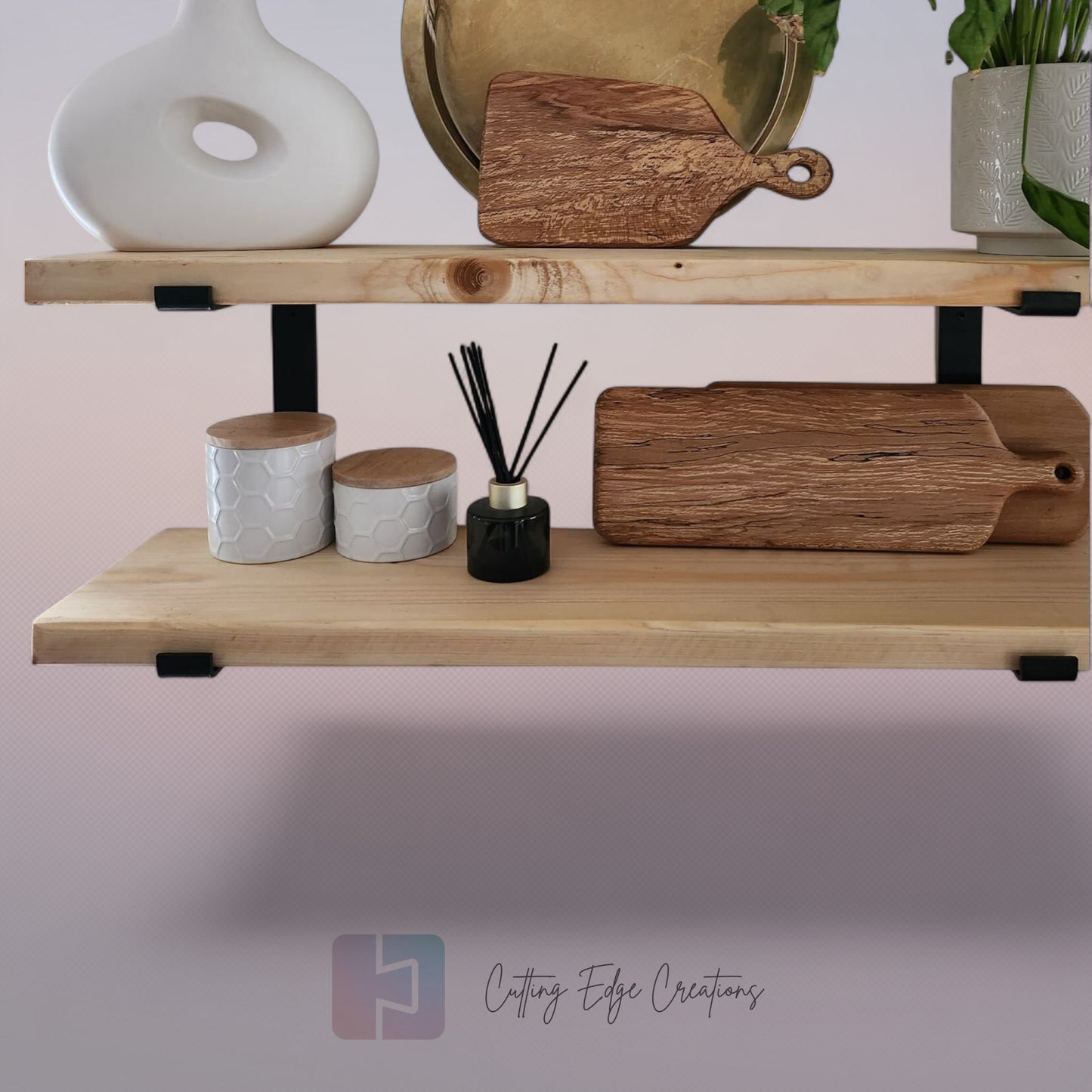 Rustic Scaffold Board Shelf — Handmade from Reclaimed Timber (No Brackets Included)