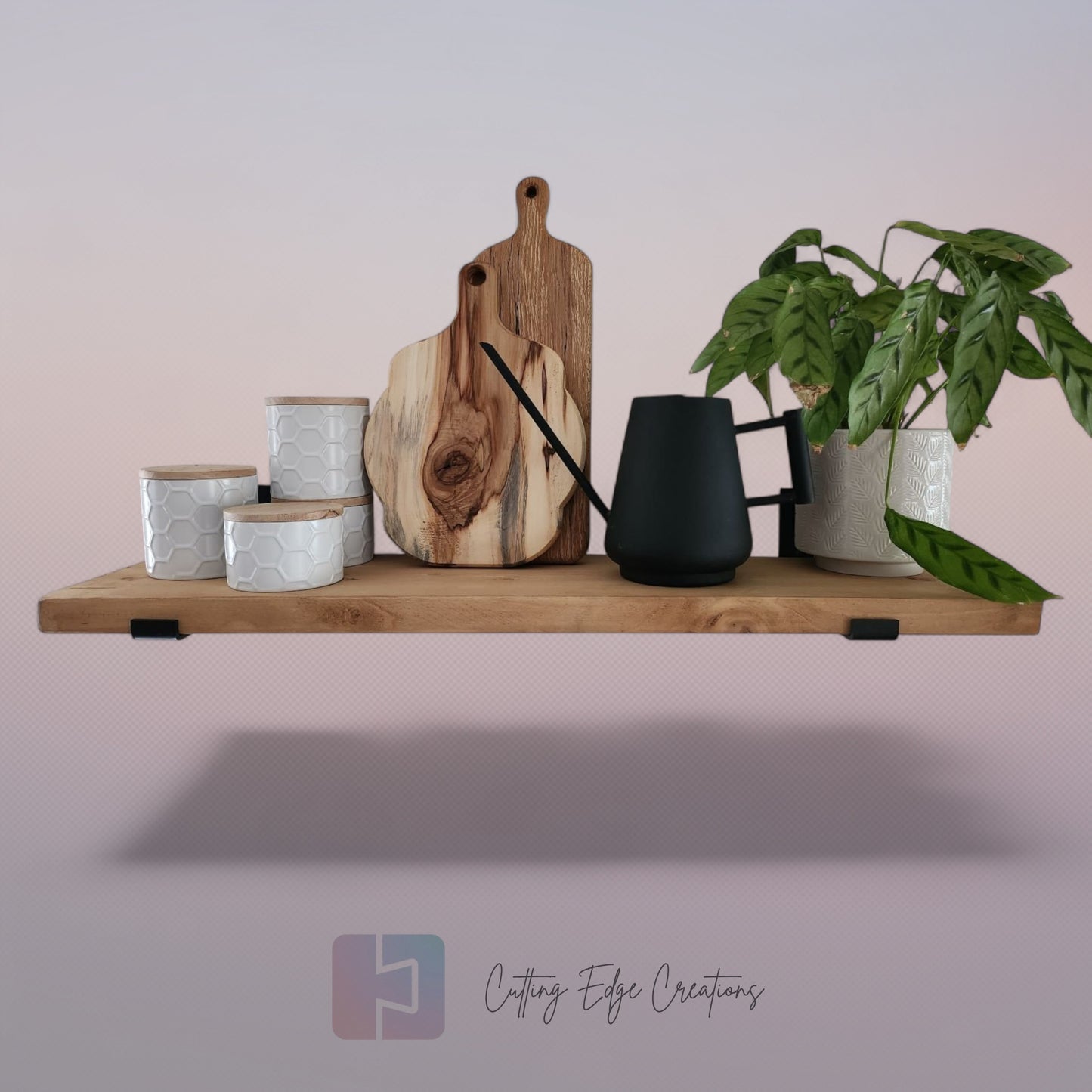 Rustic Scaffold Board Shelf — Handmade from Reclaimed Timber (No Brackets Included)