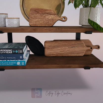 Rustic Scaffold Board Shelf — Handmade from Reclaimed Timber (No Brackets Included)