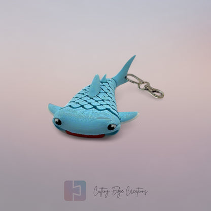 Walter the Whale Shark Flexi Keyring
