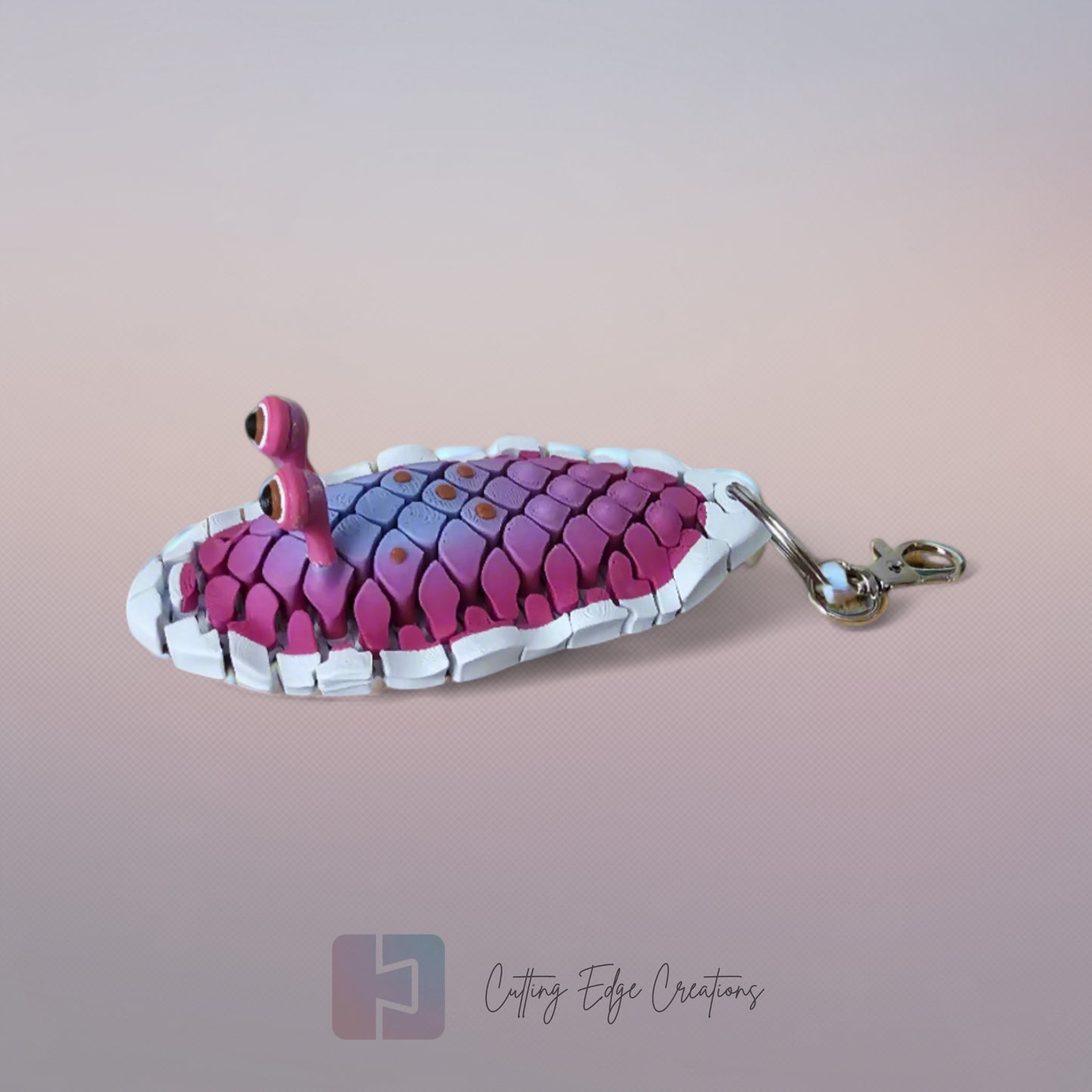 Doug the Sea Slug – Wiggly Bag Charm Keyring