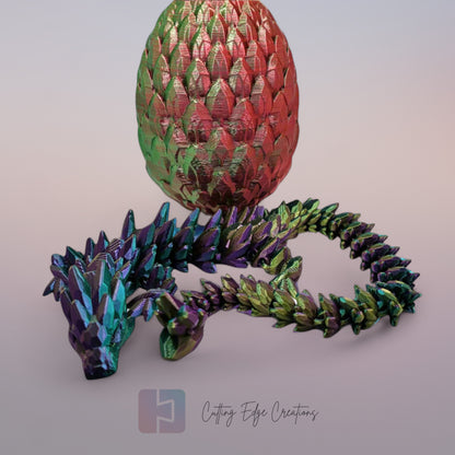 Dragon Egg with Crystal or Gemstone Dragon Inside