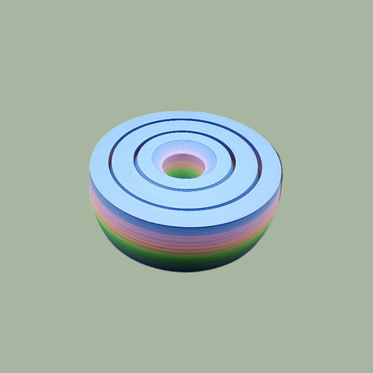 A 3D-printed Gyro Fidget Large toy with three interlocking rings