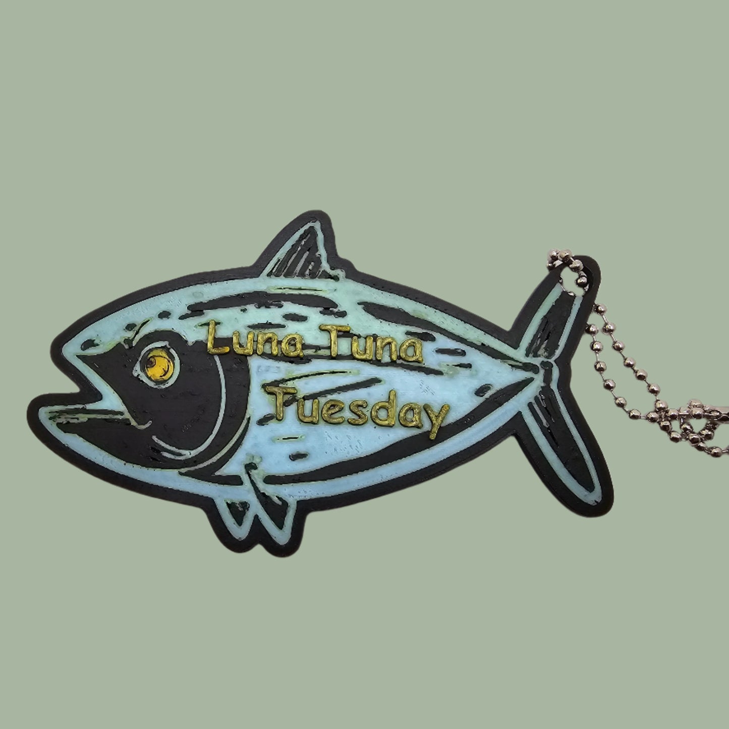 Luna Tuna Tuesday Keyring