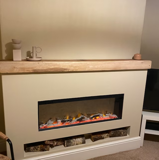 Rustic Oak Beam Mantel Piece with Concealed Fixings