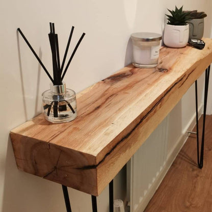 Solid Oak Entryway Table, Hairpin legs, Hallway Table, Rustic Decor, Radiator Cover, Console Table, Farmhouse Table, Rustic Wedding Decor