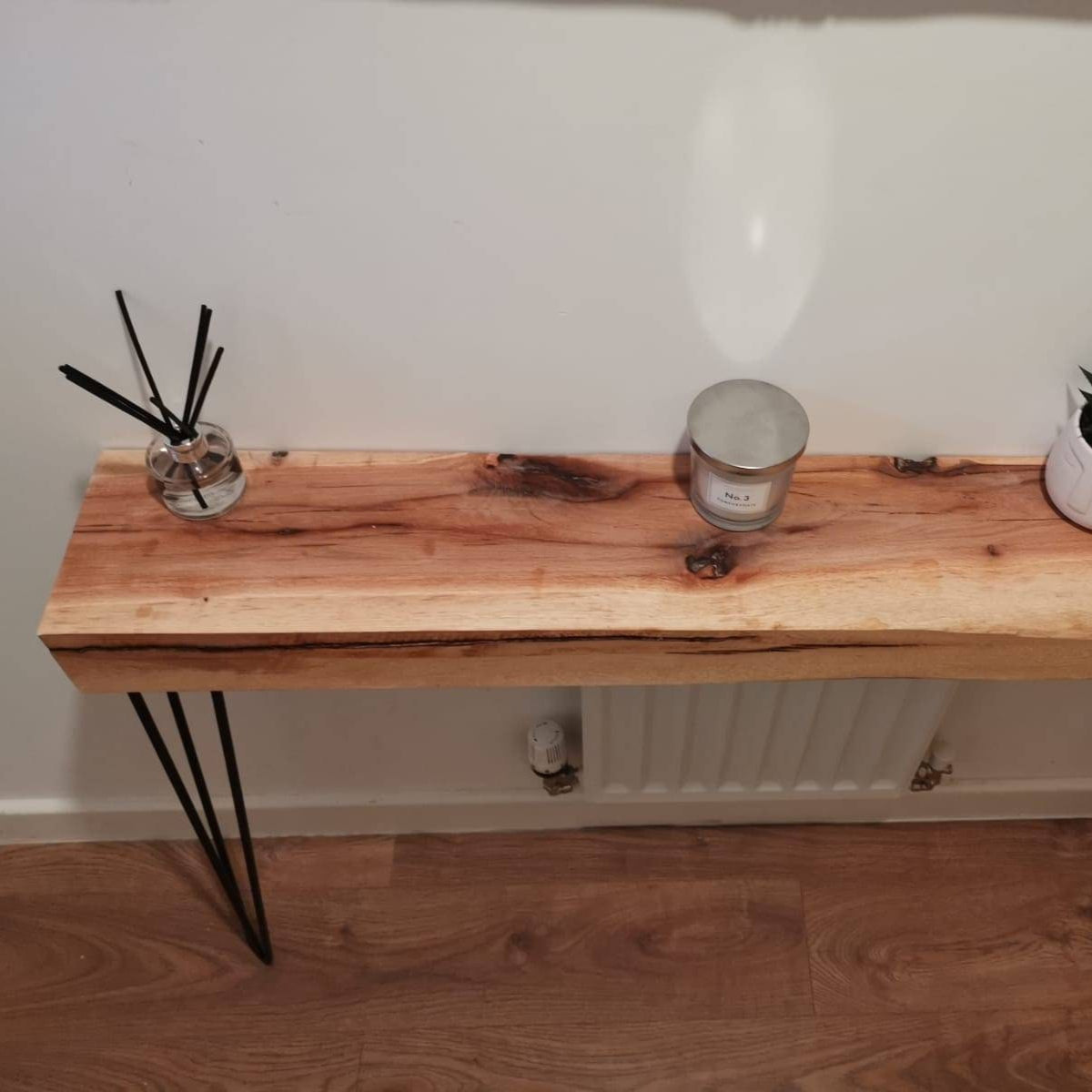 Solid Oak Entryway Table, Hairpin legs, Hallway Table, Rustic Decor, Radiator Cover, Console Table, Farmhouse Table, Rustic Wedding Decor