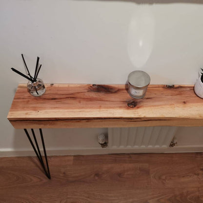 Solid Oak Entryway Table, Hairpin legs, Hallway Table, Rustic Decor, Radiator Cover, Console Table, Farmhouse Table, Rustic Wedding Decor