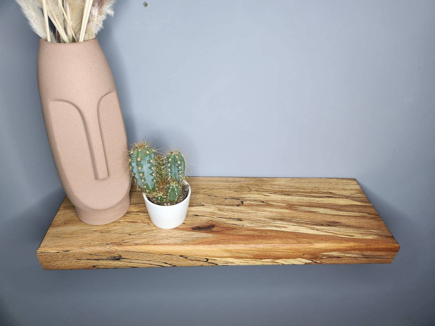 Floating Spalted Beech Shelf | Wooden Handmade Shelves | Wall Hanging