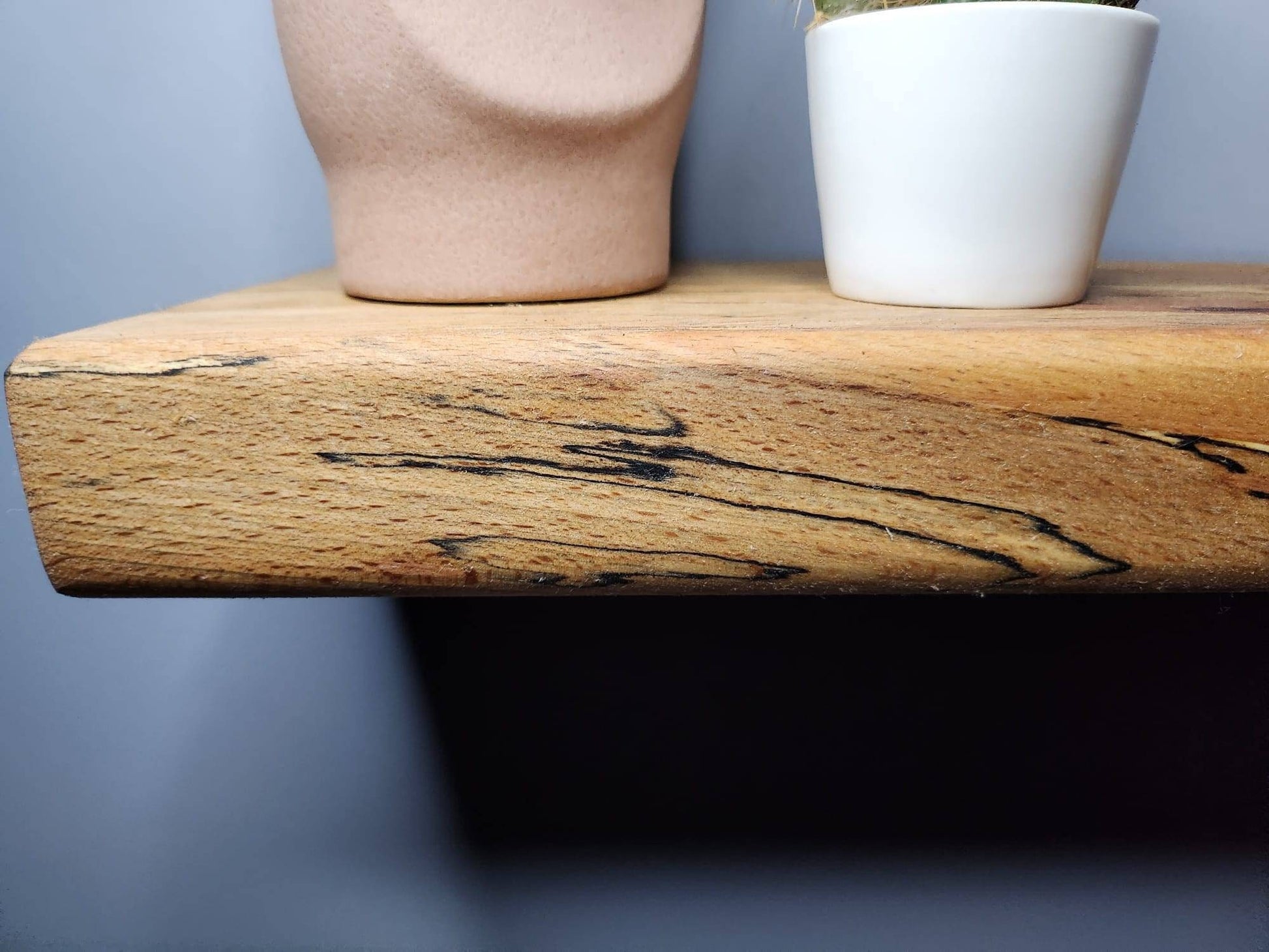 Floating Spalted Beech Shelf | Wooden Handmade Shelves | Wall Hanging